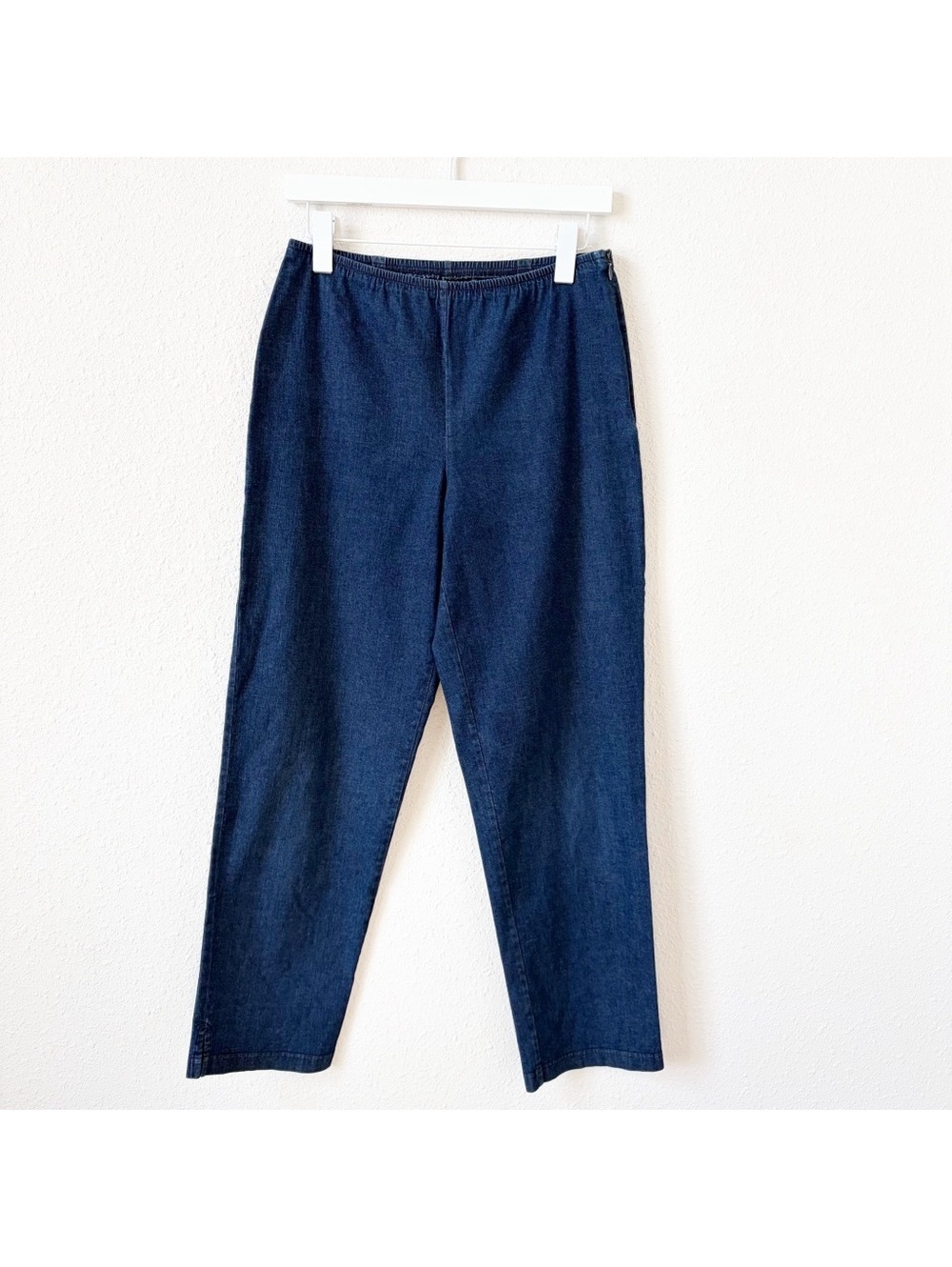 Eileen Fisher Stretch Cotton Pant Size Small Denim Minimalist Neutral Coastal